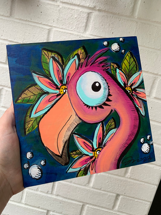 'Pretty Flamingo' 8x8